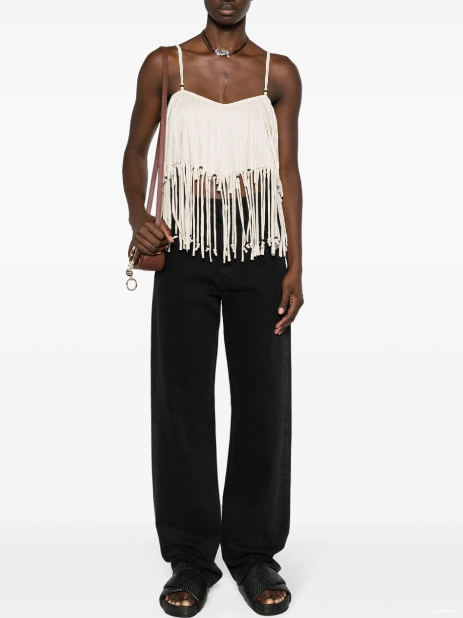 Affordable Monsoon Women bead-detail Alanui fringed top crop 0414